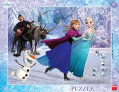Puzzle Frozen - na bruslích - DESKOVÉ PUZZLE