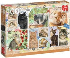 Jumbo Puzzle Poštovní známky - kočky