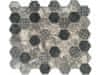 Mozaika recyklované sklo hexagon šedý Patchwork MSH011 324x280 mm