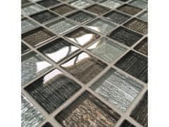 Skleněná mozaika hnědá malovaná MSR101 305x305 mm