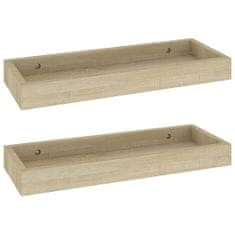 Greatstore Nástěnné police Loggia 2 ks dub 40 x 15 x 4 cm MDF