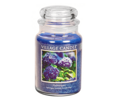 Village Candle Hydrangea 602g vonná svíčka ve skle Hortenzie