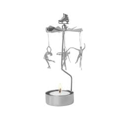 Decor By Glassor Andělské zvonění se stříbrnými krasobruslaři