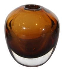 Shishi Malá skleněná váza 9 cm kapka, hnědá