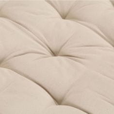 Greatstore Poduška na nábytek z palet bavlna 120 x 40 x 7 cm béžová