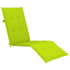 Greatstore Poduška na polohovací židli jasně zelená (75+105) x 50 x 4 cm