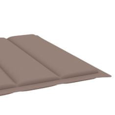 Greatstore Poduška na zahradní lehátko taupe 200 x 60 x 4 cm textil