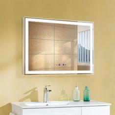 Bezdoteku Nemlžící koupelnové zrcadlo s LED osvětlením 80x60 cm KZ1