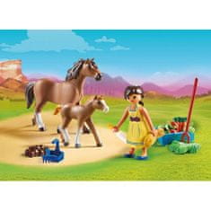 Playmobil Próza s koněm a hříbětem , Spirit Riding Free, 16 dílků