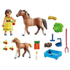 Playmobil Próza s koněm a hříbětem , Spirit Riding Free, 16 dílků