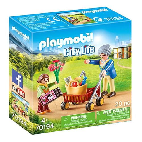 Playmobil Babička s chodítkem , Život ve městě, 20 dílků