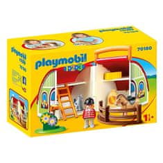 Playmobil Moje první přenosná farma , 1.2.3, 11 dílků