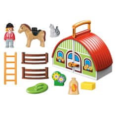 Playmobil Moje první přenosná farma , 1.2.3, 11 dílků