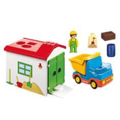 Playmobil Vyklápěcí auto s garáží , 1.2.3, 6 dílků