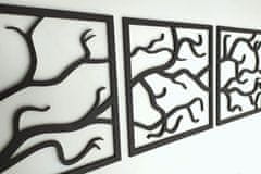 MAJA DESIGN Dřevěný obraz trojdílný - PODZIM - černý, 90 x 90 cm