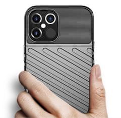 HURTEL THUNDER CASE FLEXIBILNÍ PANCÉŘOVÉ POUZDRO, KRYT PRO IPHONE 12 PRO / IPHONE 12 MODRÝ