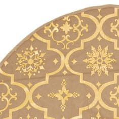 Greatstore Luxusní podložka pod vánoční stromek s punčochou žlutá 122 cm