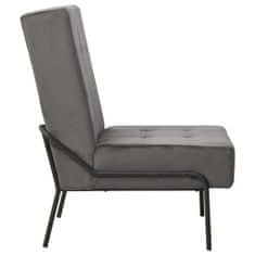Greatstore Relaxační židle 65 x 79 x 87 cm tmavě šedá samet