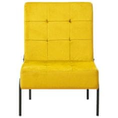 Greatstore Relaxační židle 65 x 79 x 87 cm hořčicově žlutá samet
