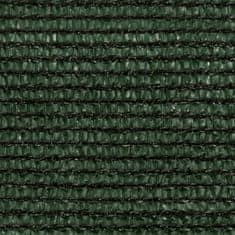 Greatstore Stínící plachta 160 g/m2 tmavě zelená 3/4 x 3 m HDPE