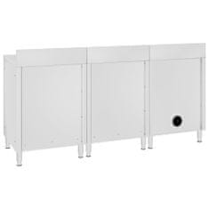 Greatstore Gastro kuchyňská dřezová skříňka 180 x 60 x 96 cm nerezová ocel