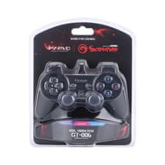 Marvo Gamepad GT-006, 15tl., USB, černý, vibrační