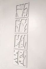MAJA DESIGN Dřevěný obraz čtyřdílný - BŘÍZA - bílá, 50 x 50 cm