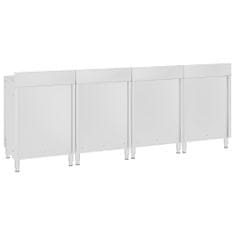 Vidaxl Gastro pracovní stůl se skříňkou 240 x 60 x 96 cm nerezová ocel