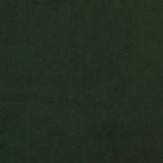 Greatstore Podnožka tmavě zelená 45 x 29,5 x 39 cm samet