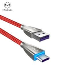 Mcdodo Mcdodo USB C kabel Excellence serie (Huawei Super charge), 5A, 1,5m, červený