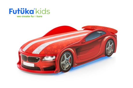 Futuka Kids  Dětská autopostel UNO "S-Alcantara", LED světla, Spodní světlo, Spojler