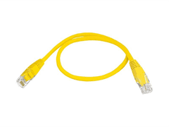 sapro UTP Patch Kabel Lexton RJ45 CAT5E 0,5m 8P8C 1:1 Žlutý