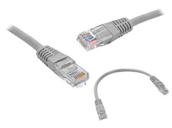 sapro UTP Patch Kabel Lexton RJ45 CAT5E 0,25m 8P8C 1:1 Šedá