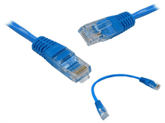 sapro UTP Patch Kabel Lexton RJ45 CAT5E 0,25m 8P8C 1:1 Modrý