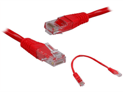 sapro UTP Patch Kabel Lexton RJ45 CAT5E 0,25m 8P8C 1:1 Červená