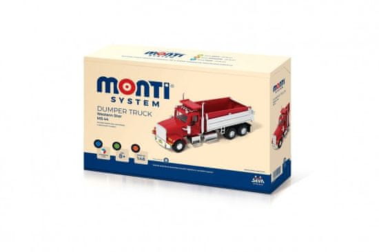 Seva  Stavebnice Monti System MS 44 Dumper Truck Western star 1:48 v krabici 22x15x6cm