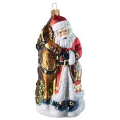 Decor By Glassor Vánoční figurka Santa se sobem