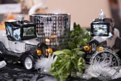 Decor By Glassor Vánoční ozdoba autíčko veterán stříbrný