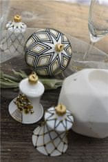 Decor By Glassor Skleněná vánoční koule dekor kosočtverce (Velikost: 6)
