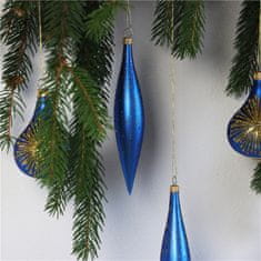 Decor By Glassor Vánoční raketa modrá