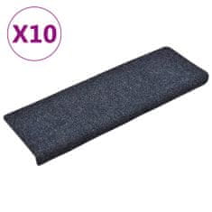 Vidaxl Nášlapy na schody 10 ks antracitové 65 x 25 cm vpichované