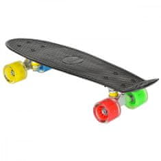 Enero Pennyboard 56 cm s LED kolečky Black Rainbow