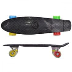 Enero Pennyboard 56 cm s LED kolečky Black Rainbow