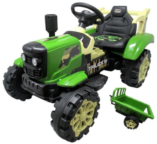 R-Sport Elektrický traktor s vlečkou C2 Zelený