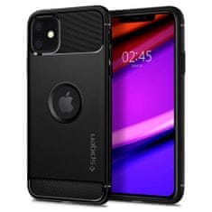 Spigen Rugged Armor silikonové pouzdro na iPhone 11 Matte Black