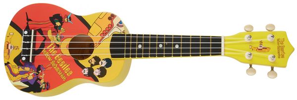 sopránové ukulele the beatles yellow submarine ysuk03 pololesklá povrchová úprava 12 pražců plnohodnotný zvuk zhotovené z lipového dřeva