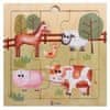 Dřevěné puzzle - Zvířátka na farmě