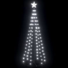 Greatstore Vánoční stromek kužel 100 studených bílých LED světel 70x180 cm