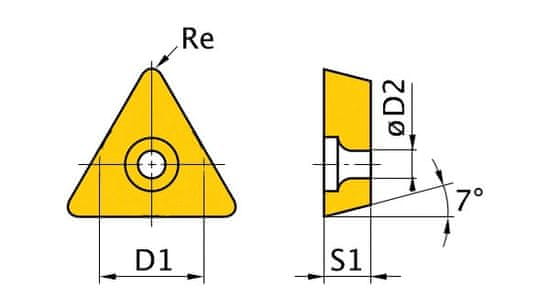 Optimum Břitové destičky T/60°, 5 ks