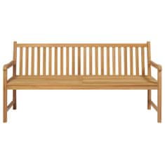 Greatstore Zahradní lavice s krémově bílou poduškou 175 cm masivní teak